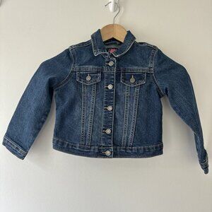 The Children’s Place Blue Denim Jacket, Size 5T Snap Closure